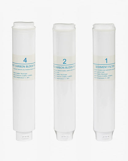 Water2buy W2BCRO600 Juego de 3 filtros anuales | Filtros Easy Twist para el sistema de ósmosis inversa W2BCRO600
