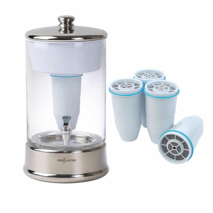 Combi-box: 9 liter glass filter system incl. 5 filters | Combibox 2.5 Gallon glas (9 liter) + 4 filters