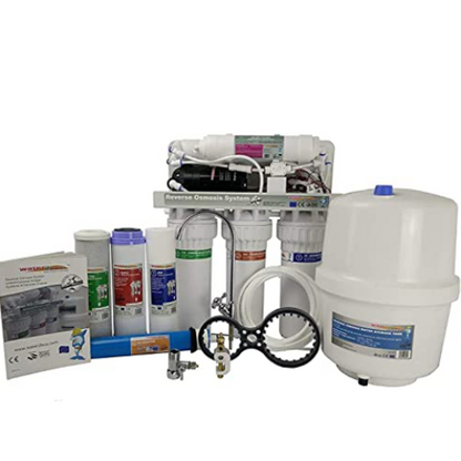 W2Sistema de ósmosis inversa BRO600 | Un sistema de filtro de agua de ósmosis inversa de 5 etapas con bomba
