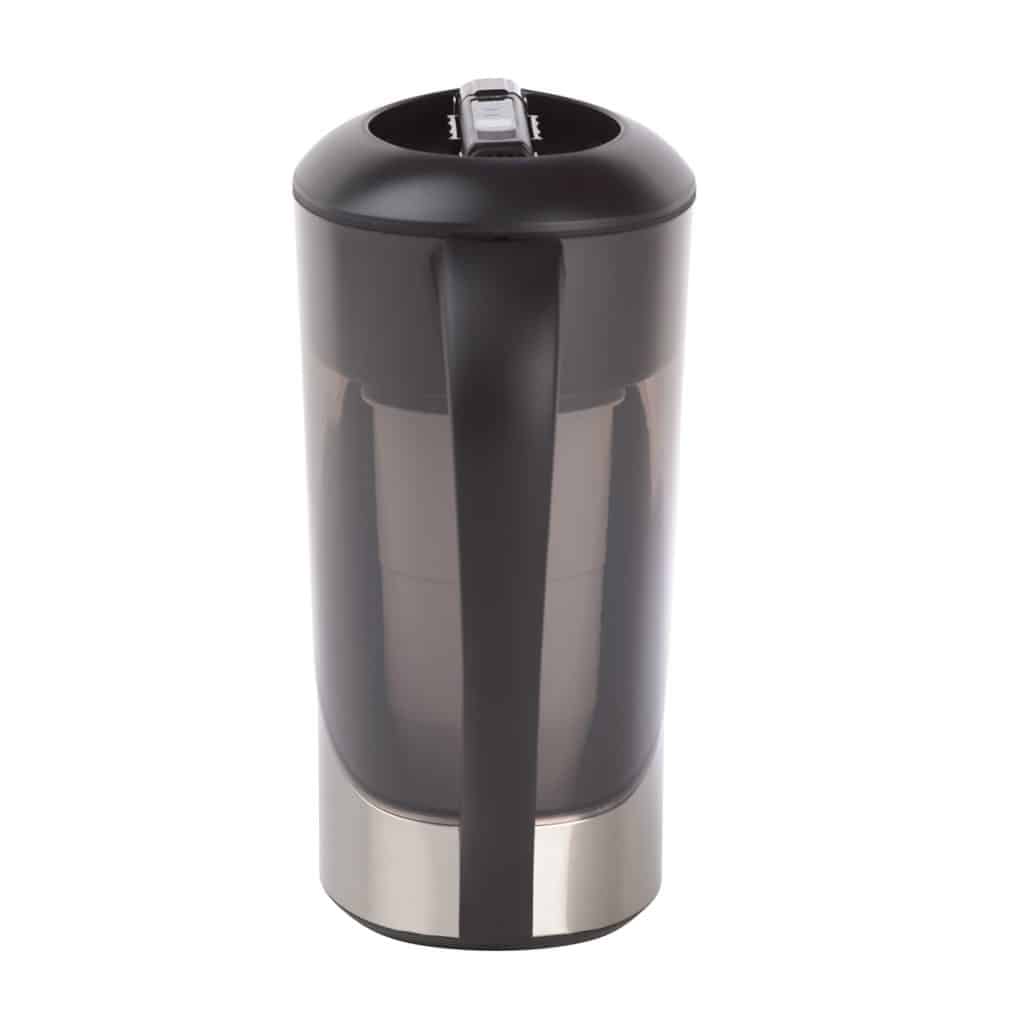 Combi-box: 2,6-litrowy dzbanek na wodę ze stali nierdzewnej wraz z pojemnikiem na wodę 3 filtry | Dzbanek Combibox na 11 filiżanek Stal nierdzewna (2,6 litra) + 2 filtry