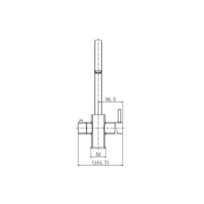 Mattschwarzer 3-in-1-Wasserhahn für kochendes Wasser. Inklusive Wasserhahn, Boiler, Filter und Armaturen