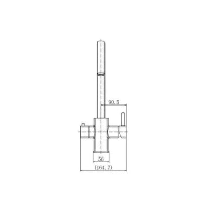 W2B 3-1 Moderne Noir Mat | Robinet d'eau bouillante