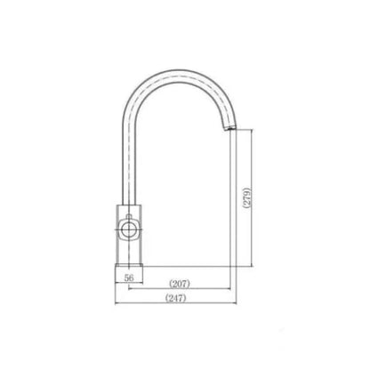 Rubinetto per acqua bollente istantanea 3 in 1 nero opaco. Include rubinetto, caldaia, filtro e raccordi