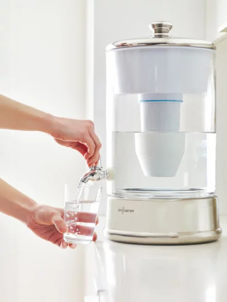 40 cup Glass Dispenser | Includes a Free Water Quality Meter