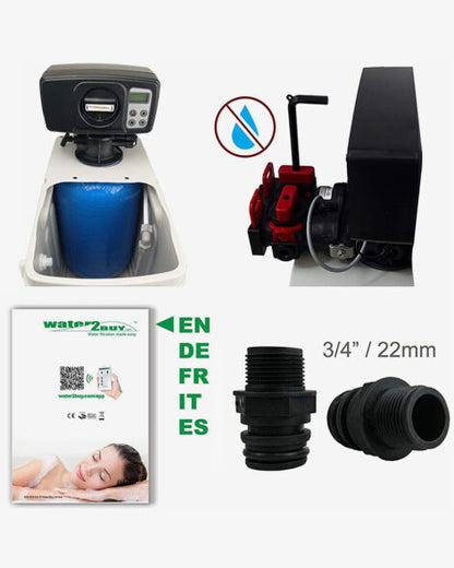 W2B180 Wasserenthärter | Effizienter digitaler Wasserenthärter für 1–4 Personen | 100 % Kalkentfernung