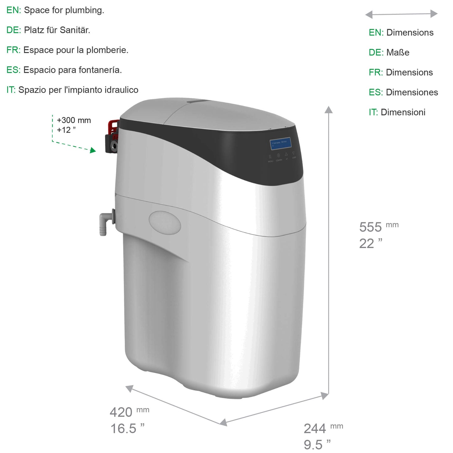 Water2Buy Addolcitore d'acqua modello Z | W2Addolcitore d'acqua premium BMZ Next Generation Fino a 6 persone