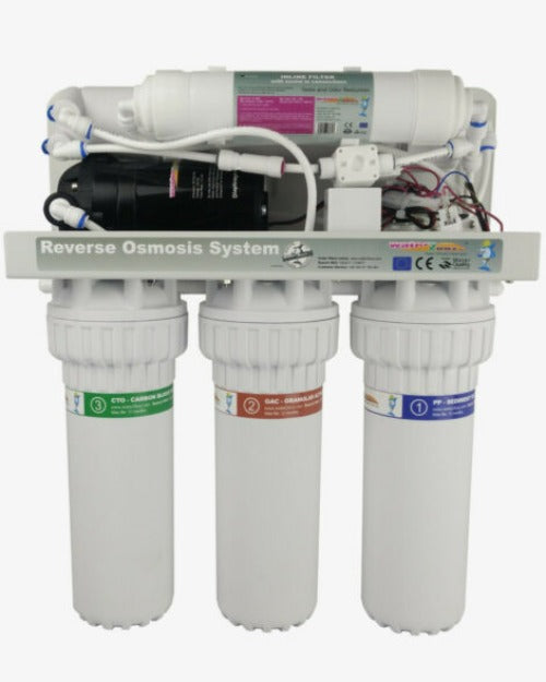W2BRO600 omvendt osmosesystem | Et 5-trinns omvendt osmose vannfiltersystem med pumpe