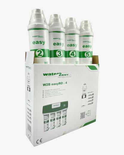 Water2buy W2Juego completo de 4 filtros BERO | Filtros Easy Twist para el sistema de ósmosis inversa W2BERO easy