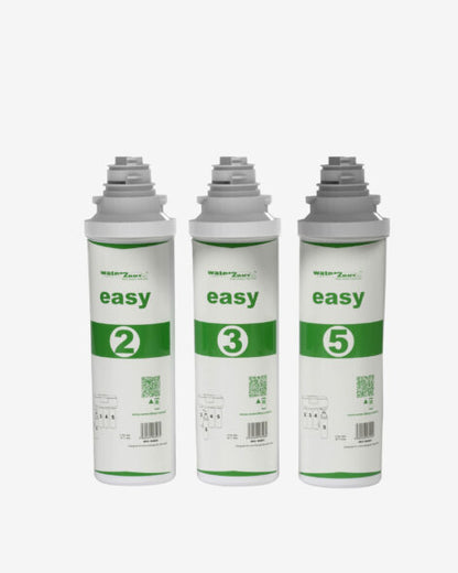 Easy Twist-filtre til W2BERO Non Mineral Easy omvendt osmosesystem | Årligt 3 filtersæt
