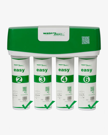 Easy Twist Filters for the W2BERO Mineral Easy Reverse Osmosis System | Complete 4 Filter Set
