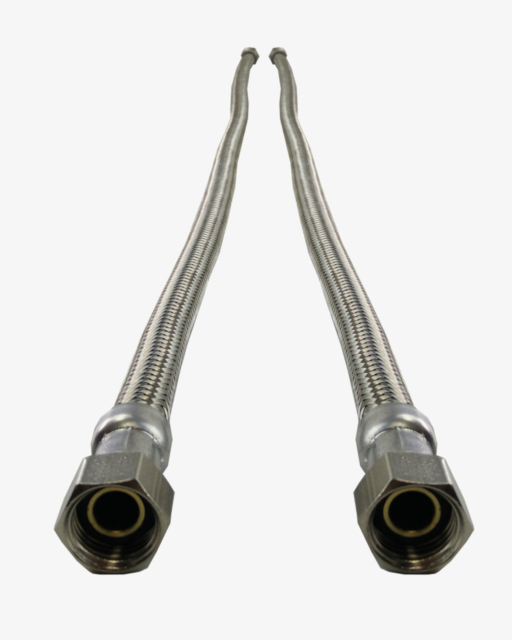 Tubi di collegamento per addolcitore d'acqua da 3/4" (22 mm) | 2 tubi intrecciati in acciaio inossidabile per il collegamento dell'addolcitore d'acqua