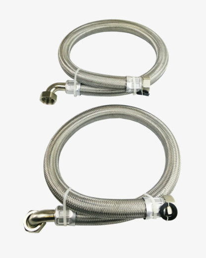 Tubi di collegamento per addolcitore d'acqua da 1" (28 mm) | 2 tubi intrecciati in acciaio inossidabile per il collegamento dell'addolcitore d'acqua